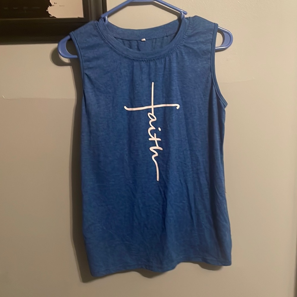 Faith blue tank